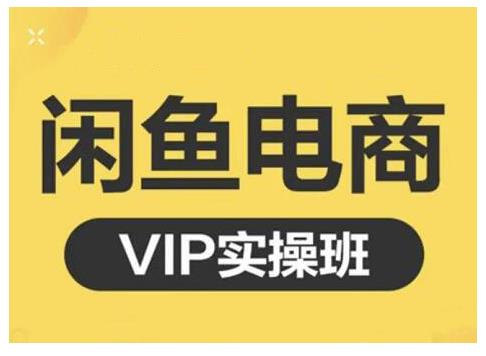 闲鱼电商零基础入门到进阶VIP实战课程，帮助你掌握闲鱼电商所需的各项技能鱼涯创客-网创项目资源站-副业项目-创业项目-搞钱项目鱼涯创客