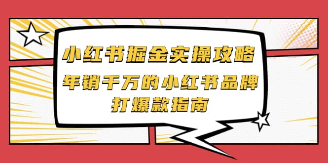 小红书掘金实操攻略，年销千万的小红书品牌打爆款指南鱼涯创客-网创项目资源站-副业项目-创业项目-搞钱项目鱼涯创客